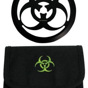 OEM   3.5in Circle Throwing Knife w Pouch Blk (SG-A1323BK)