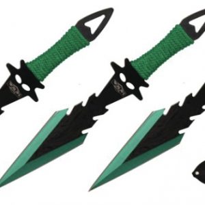 Razor Tactical  Throwing Knives Green (RT-8000GN)