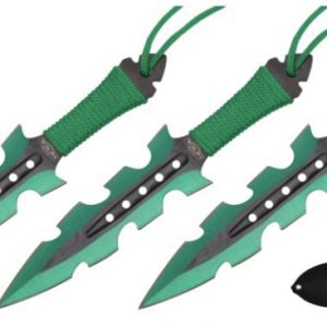 Razor Tactical Throwing Knives Green (RT-8001GN)
