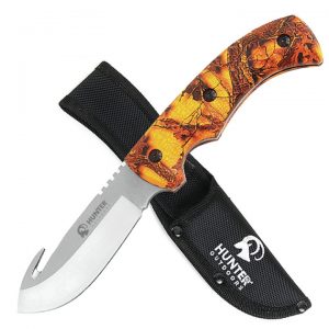 Razor Tactical Hunter Outdoor Gut Hook Blade Camo 8.75" Orange (RT-9014OC)