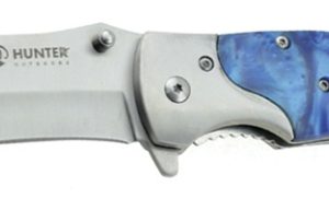 Razor Tactical Hunter Outdoor 4.5in SPRING ASSIST KNIFE BLUE PEARL (RT-7056BL)