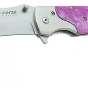 Razor Tactical Hunter Outdoor 4.5in SPRING ASSIST KNIFE PINK PEARL (RT-7056PK)
