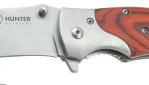 Razor Tactical Hunter Outdoor 4.5in SPRING ASSIST KNIFE WOOD (RT-7056WD)