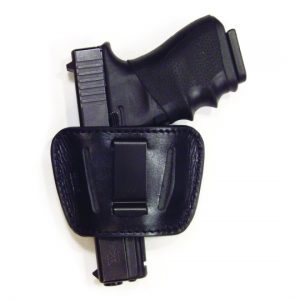 Personal Security Products  Leather Slide Large Holster 9mm 45 Auto (PSP035BLK)