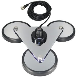 5" Tri-Magnet CB Antenna Mount with Rubber Boots & 18ft RG58A/U Coaxial Cable